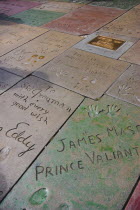 USA, California, Los Angeles, Forecourt of Graumans Chinese Theater.