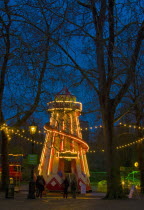 England, London, Helter Skelter at Hyde Park Winter Wonderland.