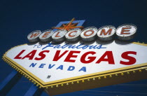 USA, Nevada, Las Vegas, Welcome to Fabulous Las Vegas sign.