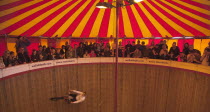 England, East Sussex, Brighton, Wall of death motorcycle fairground attraction on Madeira Drive during motorbike festival.