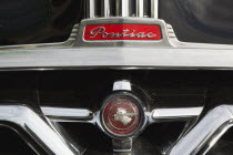 England, East Sussex, Brighton, Old American Pontiac automobile on Madeira Drive during classic car festival.