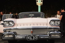 England, East Sussex, Brighton, Old American Oldsmobile on Madeira Drive during classic car festival.