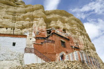 Nepal, Upper Mustang, Ancient Nyphu cave monastery near Lo Manthang.