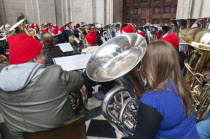 England, London, St Pauls Cathedral, Tuba Carols an annual Christmas charitable musical performance.