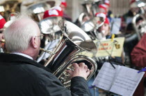 England, London, St Pauls Cathedral, Tuba Carols an annual Christmas charitable musical performance.