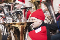 England, London, St Pauls Cathedral, Tuba Carols an annual Christmas charitable musical performance.