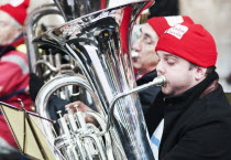 England, London, St Pauls Cathedral, Tuba Carols an annual Christmas charitable musical performance.