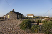 England, Kent, Romney Marsh, Dungeness, Prospect Cottage, former beach house of Derek Jarman.
