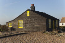 England, Kent, Romney Marsh, Dungeness, Prospect Cottage, former beach house of Derek Jarman.