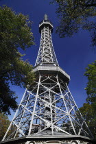 Czech Republic, Bohemia, Prague, Petrin Lookout Tower built 1891.