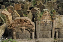 Czech Republic, Bohemia, Prague, Old Jewish Cemetery.