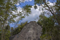 Mexico, Quintana Roo, Coba, The Nohoch Pyramid.