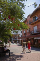 Mexico, Quintana Roo, Playa del Carmen, View along 5th Avenue.   