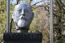 Austria, Vienna, Bust of Dr Karl Renner, an Austrian politician acknowledged as the father of the republic having lead the first government in 1918, and as president of the second republic in 1945.