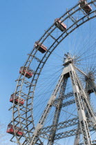 Austria, Vienna, The Wiener Riesenred or Giant Wheel is one of the oldest Ferris wheels in the world, erected in 1897 to celebrate the Golden Jubilee of Emperor Franz Joseph 1.