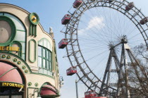 Austria, Vienna, The Wiener Riesenred or Giant Wheel is one of the oldest Ferris wheels in the world, erected in 1897 to celebrate the Golden Jubilee of Emperor Franz Joseph 1.