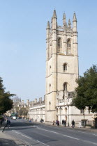 England, Oxfordshire, Oxford, Magdalen Great Tower is a bell tower and is one of the oldest parts of Magdalen College, Construction began in 1492.