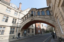 England, Oxfordshire, Oxford, The Bridge of Sighs, built 1913-1914 by Sir Thomas Jackson forms part of Hertford College.