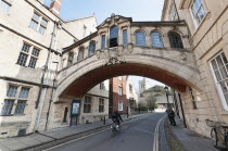 England, Oxfordshire, Oxford, The Bridge of Sighs, built 1913-1914 by Sir Thomas Jackson forms part of Hertford College.