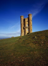 England, Hereford and Worcester, Cotswolds, Broadway Tower, built by capability brown, the second highest point on the cotswold escarpment.