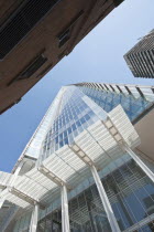 England, London, London Bridge Quarter, Looking up at the Shard designed by Renzo Piano, opened in 2012 and is the tallest building in the European Union.