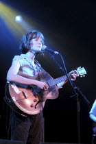 England, Cambridge, Festival, Devon Sproule country style singer performs at Cambridge Folk Festival.