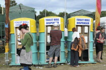 England, Suffolk, Southwold, Latitude Festival, Organic Toilet, Paper Dispenser.