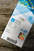 Sport, Olympic Games, London, Official ticket for a Swimming session in the Aquatic Centre in the Olympic Park.