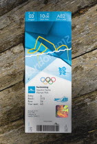 Sport, Olympic Games, London, Official ticket for a Swimming session in the Aquatic Centre in the Olympic Park.
