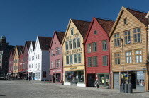Norway, Bergen, Historic buildings on the Bryggen.