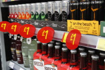 Drinks, Shopping, Supermarket, Cheap Alocholic drinks on sale for one pound.