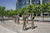 Ireland, County Dublin, Dublin City, the famine memorial presented to the city in 1997.