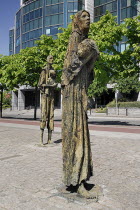 Ireland, County Dublin, Dublin City, the famine memorial presented to the city in 1997.