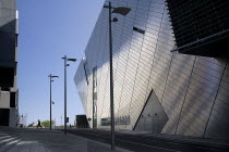 Ireland, County Dublin, Dublin City, Modern exterior of the Grand Canal Theatre.