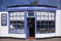 Ireland, County Cork, Kinsale, facade of restaurant known as Mother Hubbards .