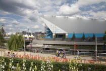 England, London, Stratford Olympic Park, View of the Water Polo Arena.