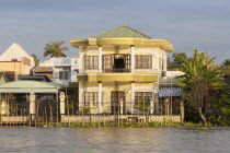 Vietnam, Mekong Delta, Opulent riverside home near Cai Rang and Can Tho.