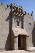 Mali, Djenne, entrance to a 17th century mud constructed home.