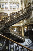 Mexico, Federal District, Mexico City, Art Nouveau interior and staircase of the Correo Central main Post Office.