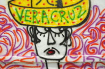 Mexico, Veracruz, Street art detail.