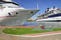 Mexico, Jalisco, Puerto Vallarta, Cruise ships in port at Nuevo Vallarta.