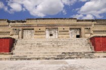Mexico, Oaxaca, Mitla archaeological site, Templo de las Columnas.