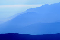 Mexico, Oaxaca, Blue early morning light in Central Oaxaca Valleys.