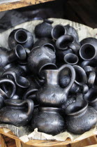 Mexico, Oaxaca, Traditional black ceramics.