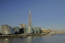 England, London, The Shard with City Hall in the foreground.