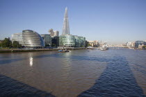 England, London, Southwark southbank, The Shard skyscraper designed by Renzo Piano in the city's London Bridge Quarter.