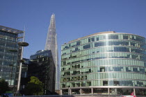 England, London, Southwark southbank, The Shard skyscraper designed by Renzo Piano in the city's London Bridge Quarter.