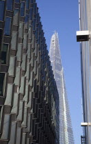 England, London, Southwark southbank, The Shard skyscraper designed by Renzo Piano in the city's London Bridge Quarter.