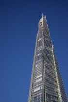 England, London, Southwark southbank, The Shard skyscraper designed by Renzo Piano in the city's London Bridge Quarter.