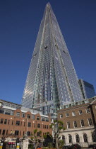 England, London, Southwark southbank, The Shard skyscraper designed by Renzo Piano in the city's London Bridge Quarter